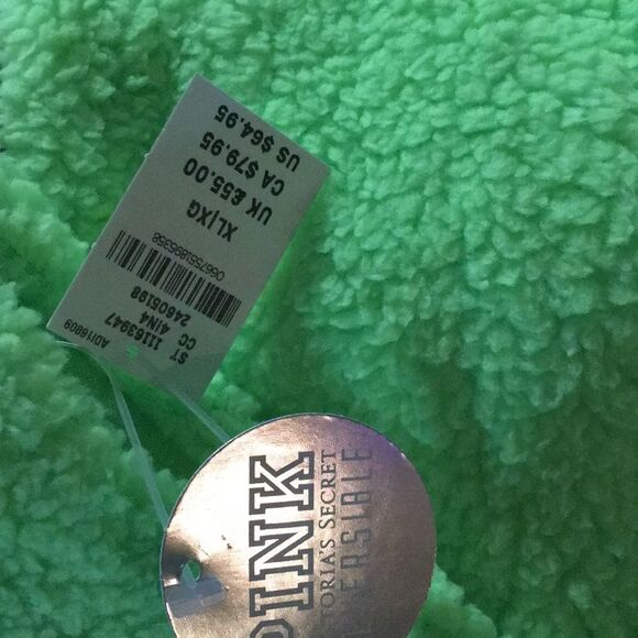 VICTORIA SECRET PINK REVERSIBLE SHERPA LINED FULL-ZIP NEW - Picture 8 of 11